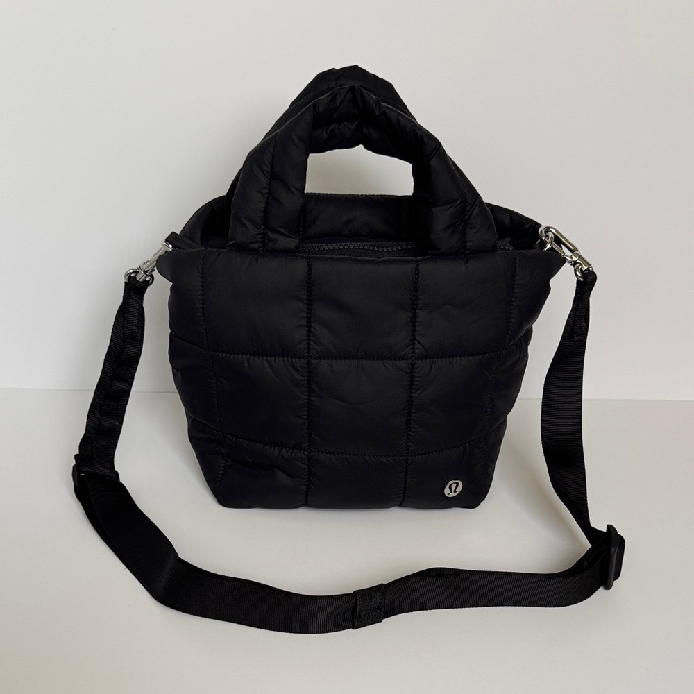 Lululemon Sleek Black Quilted Crossbody Bag